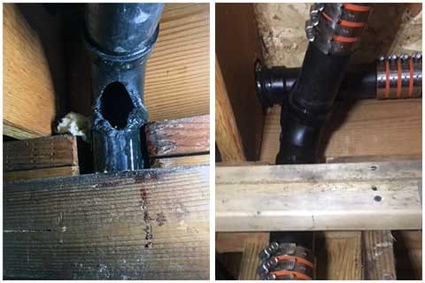 Before & After Pipe Replacement.